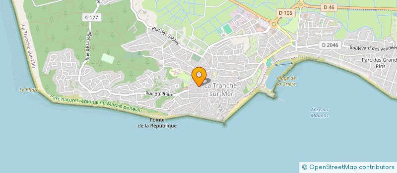 localisation de l'entreprise LES COURLIES à LA TRANCHE-SUR-MER
