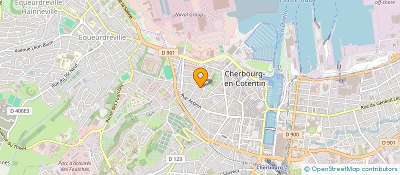 localisation de l'entreprise LES COURLIS à CHERBOURG-EN-COTENTIN