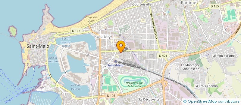 localisation de l'entreprise LES COURLIS ASSOCIATION SPORTIVES SCOLAIRE  SAINT-MALO