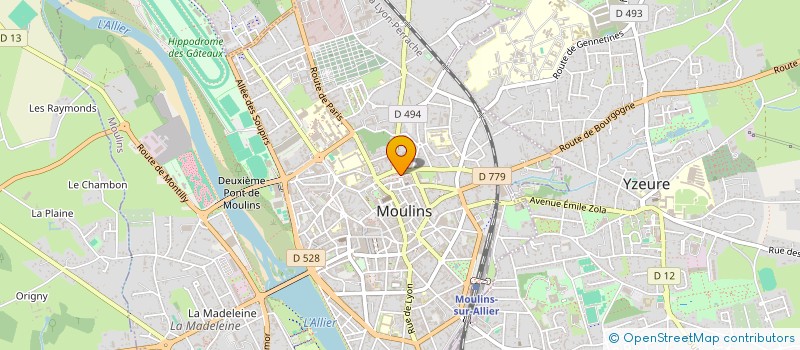 localisation de l'entreprise LES COURS à MOULINS