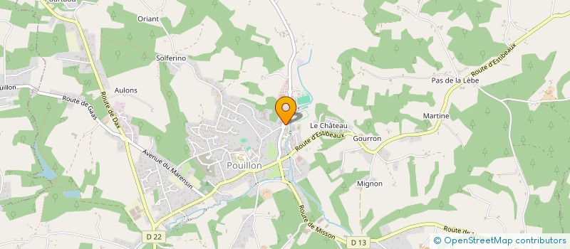 localisation de l'entreprise LES COURSAYRES DES ARRIGANS  POUILLON