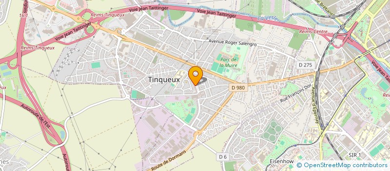 localisation de l'entreprise LES COURSIERS REMOIS  TINQUEUX