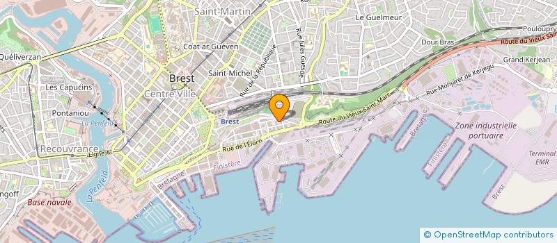localisation de l'entreprise LES COURTIERS MARITIMES à BREST