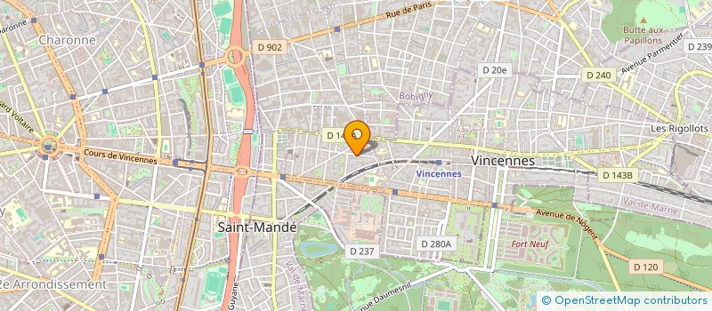 localisation de l'entreprise LES COURTILLES à VINCENNES