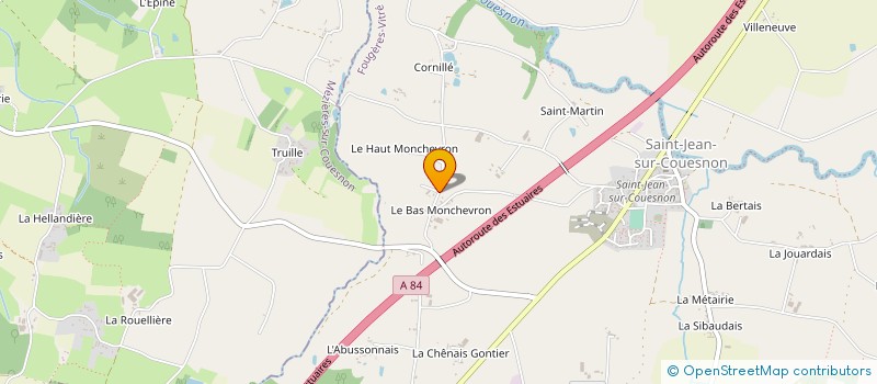 localisation de l'entreprise LES COURTILS DE MONCHEVRON à RIVES-DU-COUESNON