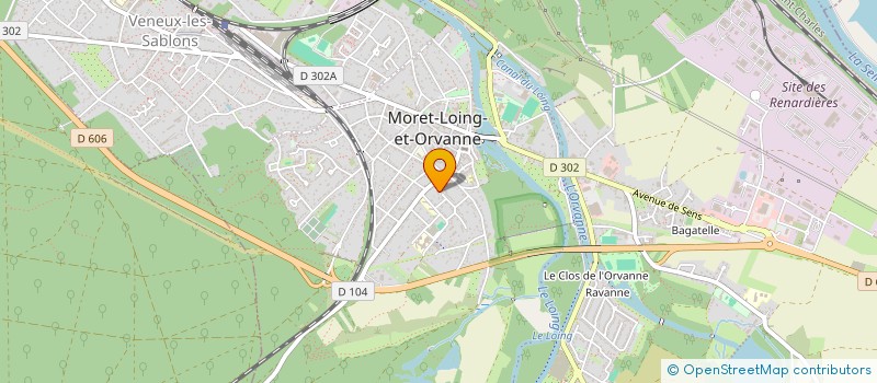 localisation de l'entreprise LES COURTISANES  MORET-LOING-ET-ORVANNE