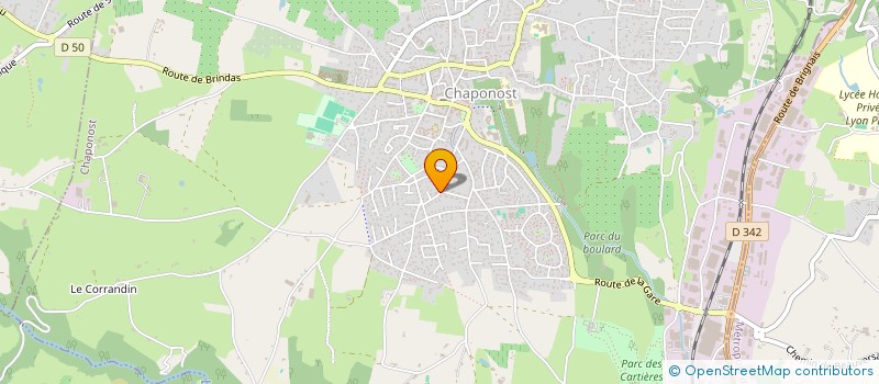 localisation de l'entreprise LES COUSINES  CHAPONOST