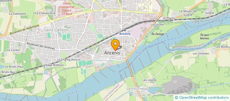 localisation de l'entreprise LES COUSINS  ANCENIS-SAINT-GEREON