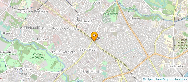 localisation de l'entreprise LES COUSINS D EUROPE à NANTES