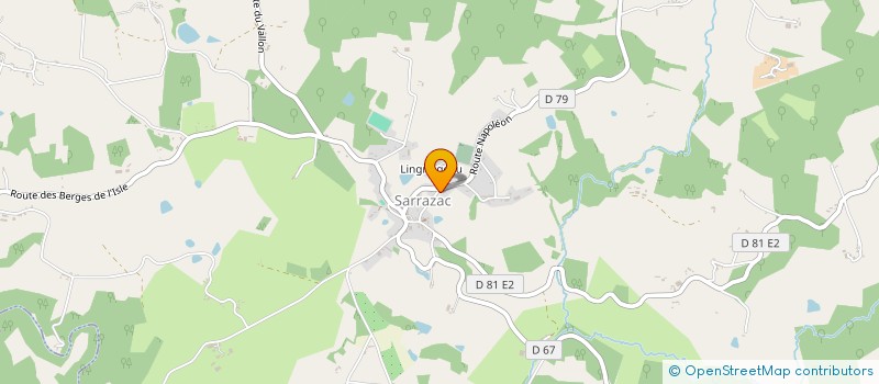 localisation de l'entreprise LES COUSSIERES  SARRAZAC