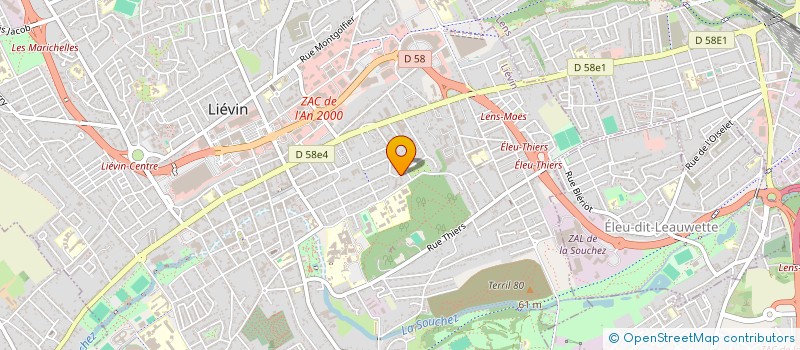 localisation de l'entreprise LES COUSSINET SDE L'ESPOIR à LIEVIN