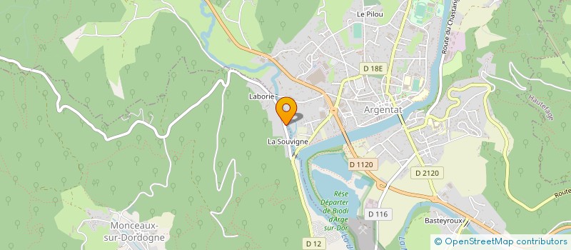 localisation de l'entreprise LES COUVERTURES ARGENTACOISES SOCIETE D'EXPLOITATION DES ETABLISSEMENTS LOFFICIAL à MONCEAUX-SUR-DORDOGNE