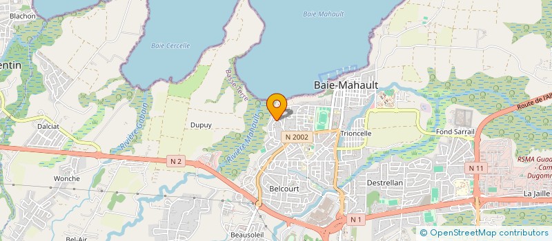 localisation de l'entreprise LES COUVERTURES DU SOLEIL à BAIE-MAHAULT