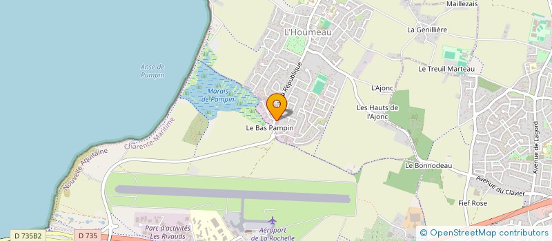 localisation de l'entreprise LES COUVREURS CHARENTAIS à L'HOUMEAU