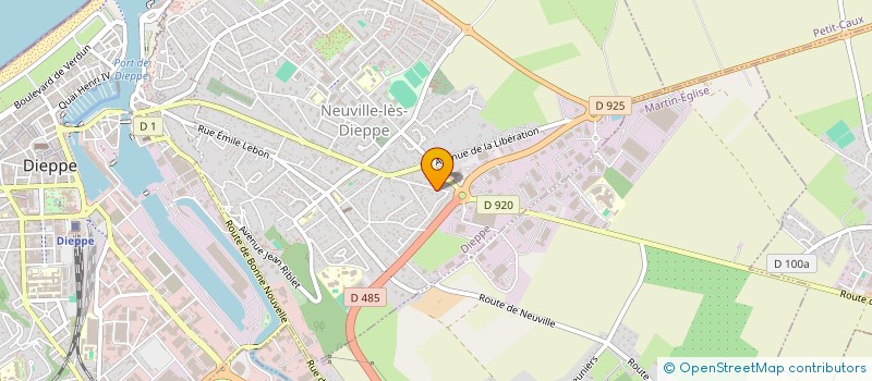 localisation de l'entreprise LES COUVREURS D'ENERGIE à DIEPPE