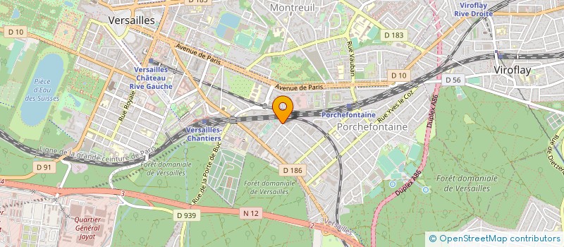 localisation de l'entreprise LES COUVREURS D'ILE-DE-FRANCE à VERSAILLES