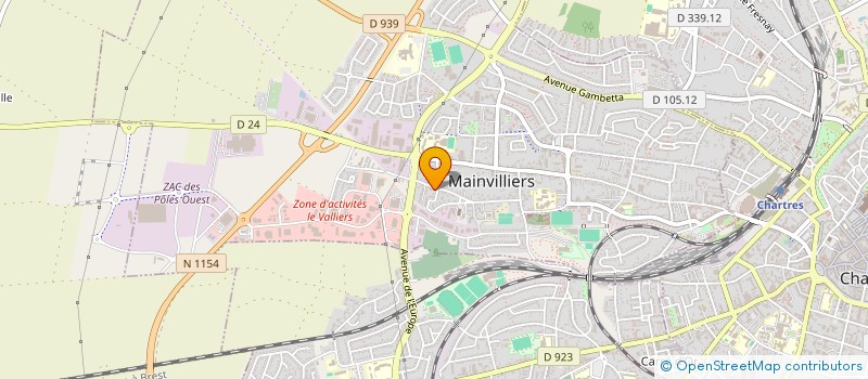 localisation de l'entreprise LES COUVREURS DE BEAUCE à MAINVILLIERS