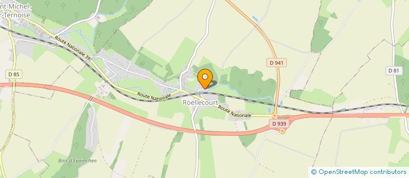 localisation de l'entreprise LES COUVREURS DE L'ARTOIS à ROELLECOURT