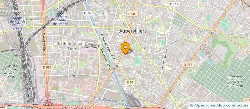localisation de l'entreprise LES COUVREURS DE L EST FRANCILIEN à AUBERVILLIERS
