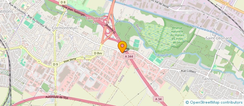 localisation de l'entreprise LES COUVREURS DE LA MARNE  CORMONTREUIL