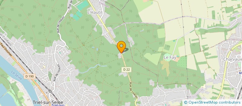 localisation de l'entreprise LES COUVREURS DE TRIEL  TRIEL-SUR-SEINE
