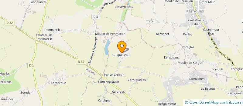 localisation de l'entreprise LES COUVREURS DU PONANT à LE FOLGOET