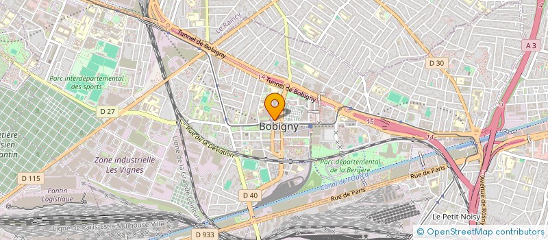 localisation de l'entreprise LES COUVREURS PARISIENS à BOBIGNY