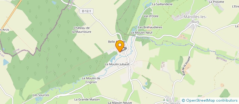 localisation de l'entreprise LES COUVREURS PERCHERONS à ARCISSES