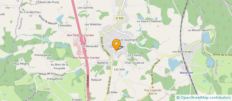 localisation de l'entreprise LES COYOTES 19  MASSERET