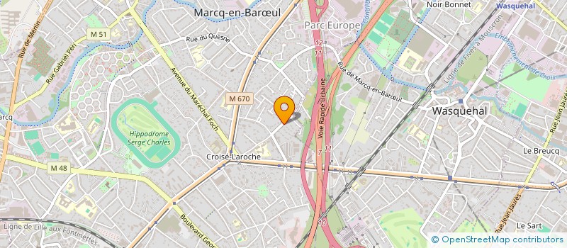 localisation de l'entreprise LES COYOTES à MARCQ-EN-BARŒUL