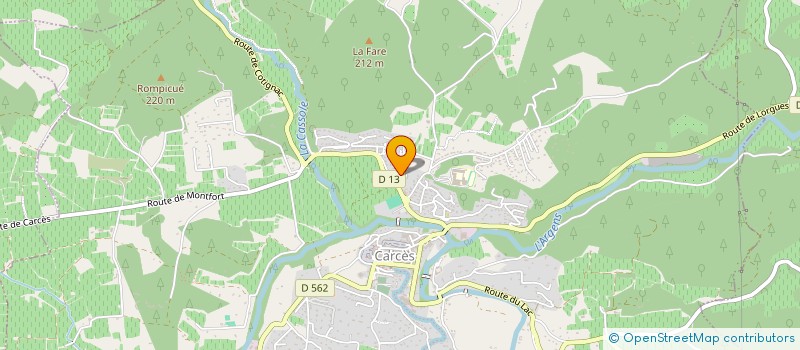 localisation de l'entreprise LES CRACS  CARCES