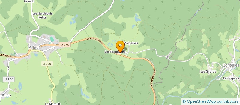 localisation de l'entreprise LES CRAMPONS DU HAUT MORVAN à ARLEUF