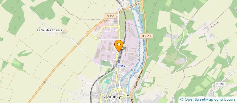 localisation de l'entreprise LES CRAPAUDS DE BASSEVILLE à CLAMECY