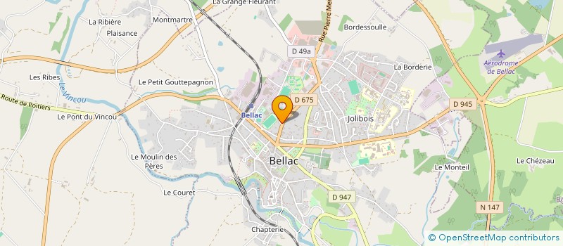 localisation de l'entreprise LES CRAYONS DE COULEURS  BELLAC