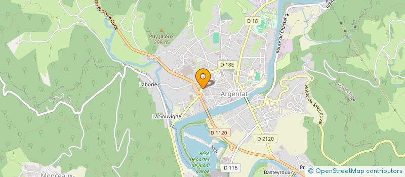 localisation de l'entreprise LES CREAS D'AGAPANTHE  ARGENTAT-SUR-DORDOGNE