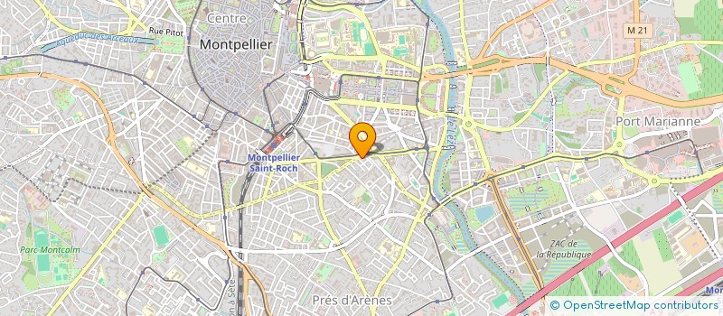 localisation de l'entreprise LES CREATEURS à MONTPELLIER