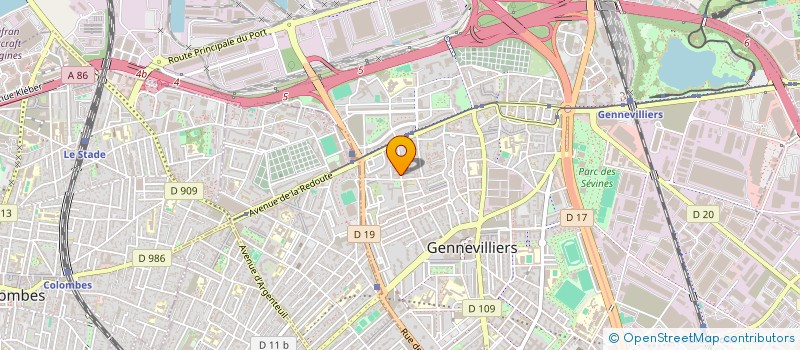 localisation de l'entreprise LES CREATEURS D'ICI à GENNEVILLIERS