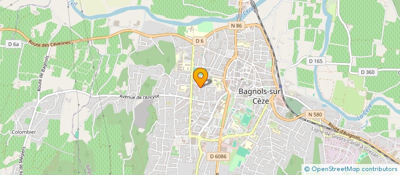 localisation de l'entreprise LES CREATIFS 30200  BAGNOLS SUR CEZE