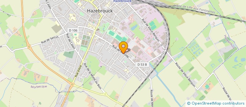 localisation de l'entreprise LES CREATIFS  HAZEBROUCK