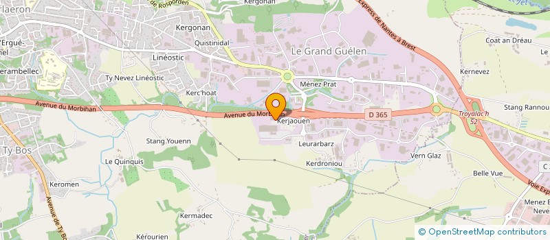localisation de l'entreprise LES CREATIONS ANGEVINES à QUIMPER