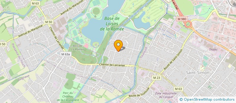 localisation de l'entreprise LES CREATIONS DE B à TOURNEFEUILLE