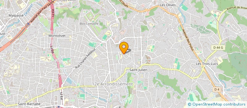 localisation de l'entreprise LES CREATIONS DE PASCALE  MARSEILLE