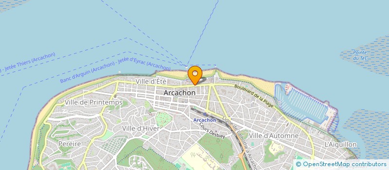 localisation de l'entreprise LES CREATIONS DU BASSIN à ARCACHON