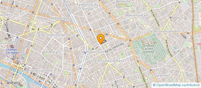 localisation de l'entreprise LES CREATIONS INOVA  PARIS