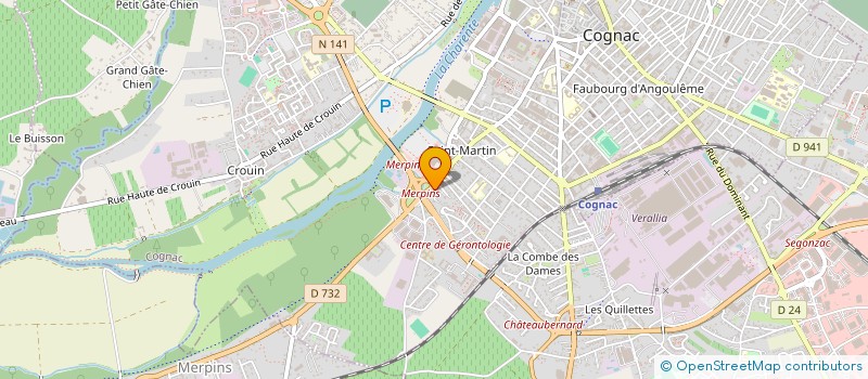 localisation de l'entreprise LES CREATIVES à COGNAC