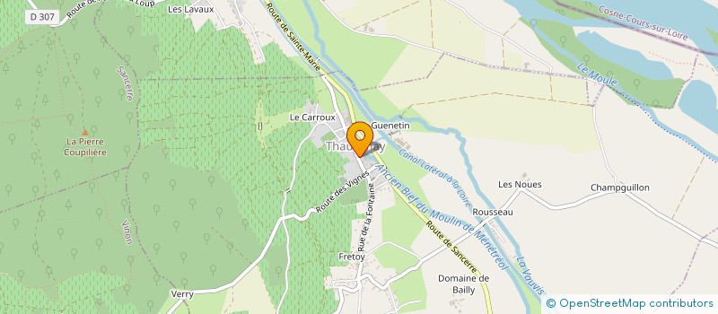 localisation de l'entreprise LES CREOTS  THAUVENAY