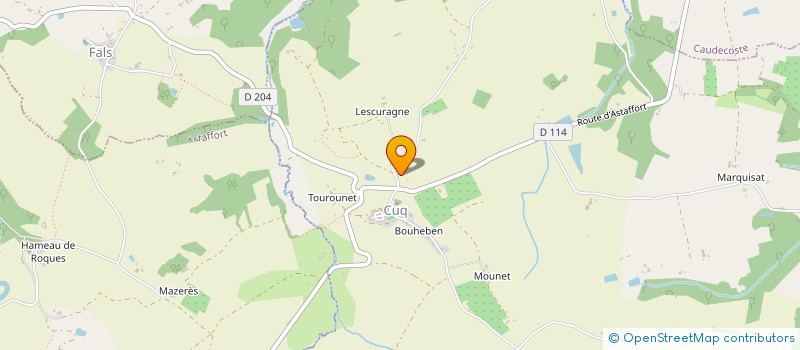 localisation de l'entreprise LES CRESSONNIERES  CUQ