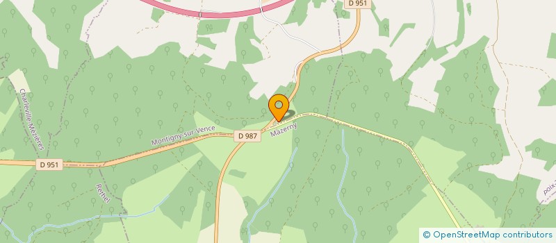 localisation de l'entreprise LES CRETES  MONTIGNY-SUR-VENCE