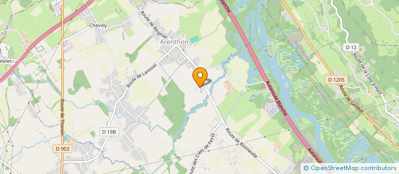 localisation de l'entreprise LES CRETS DE FESSY  ARENTHON