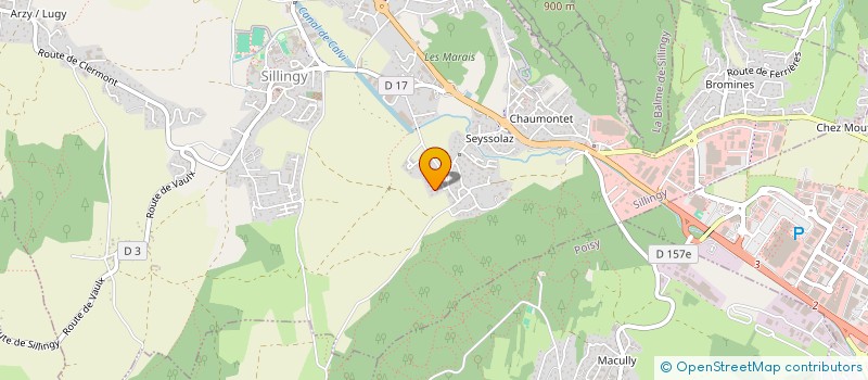 localisation de l'entreprise LES CREUSETTES  SILLINGY